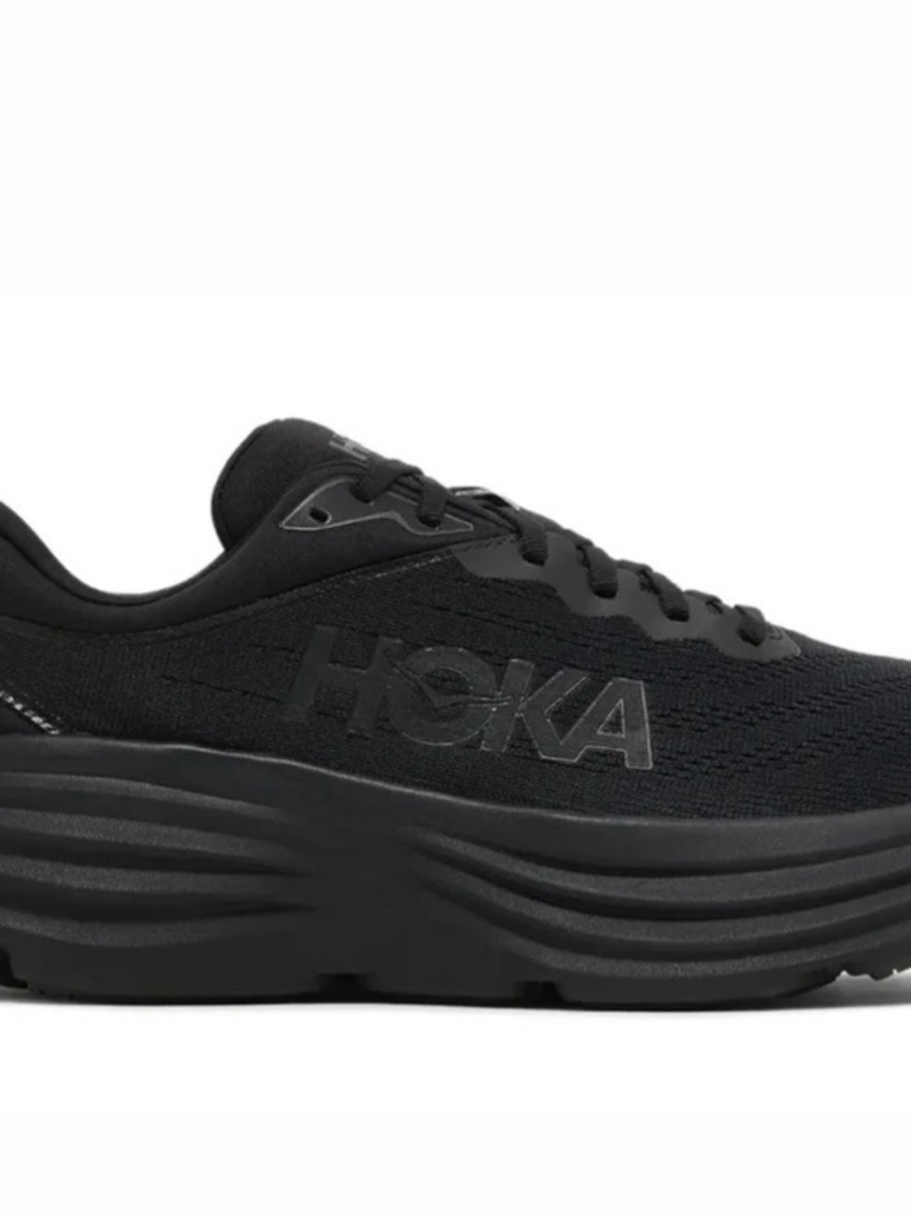 Hoka Women's Black Cushioned Platform Sneaker